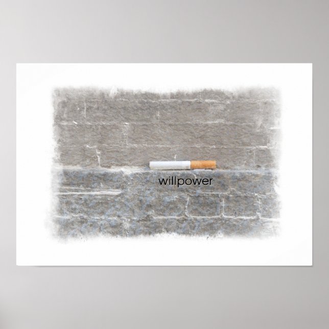 Den sista cigarrettrök slutar röka bensin poster (Framsidan)