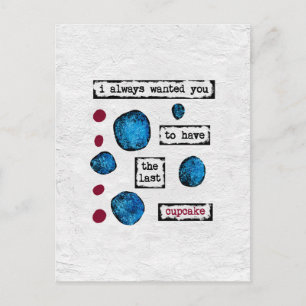 Den sista cupcake-kortet vykort