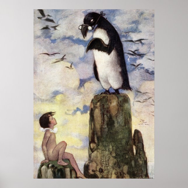 Den sista Gairfowl av Jessie Willcox Smith Poster (Framsidan)
