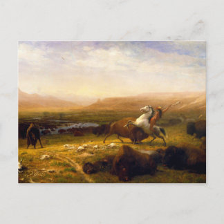 Den sista i Buffalo av Albert Bierstadt (1888) Vykort