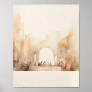 Den sista leverantören - Digital Watercolor Christ Poster