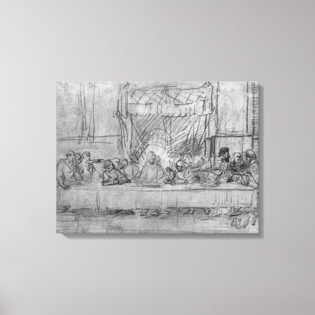 Den sista leverantören, efter Leonardo da da Fresc Canvastryck (Framsida)