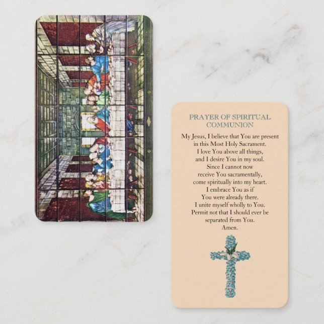 Den sista tillbehören av Spritual Communion Card Tilläggskort (Fram/baksida)