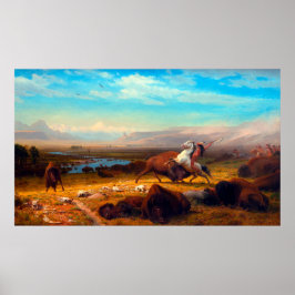 Den siste buffeln Albert Bierstadt 1888 Poster