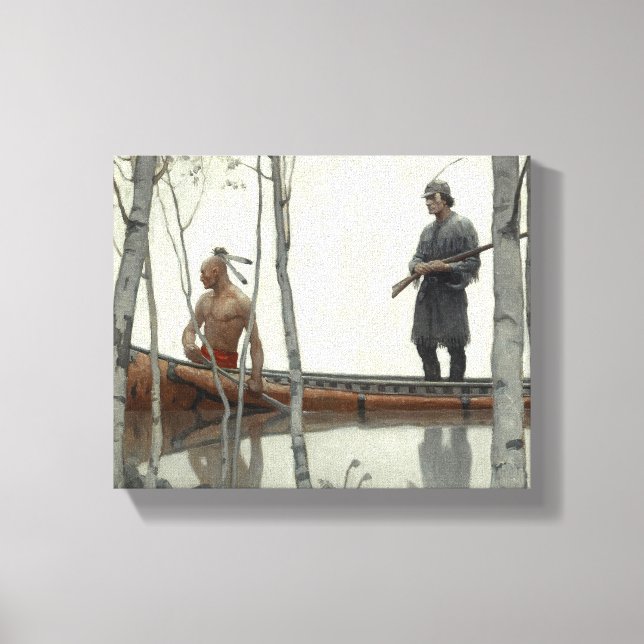 Den siste mohicans av N. C. Wyeth Canvastryck (Framsida)