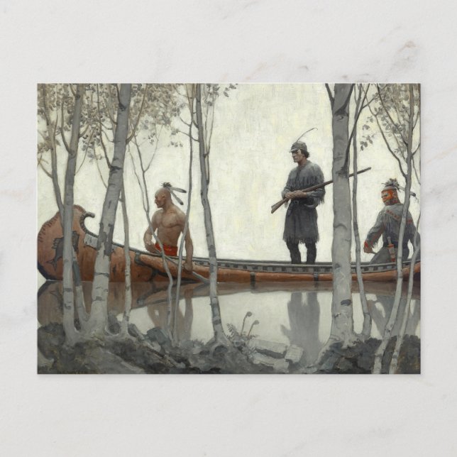 Den siste mohikanen av N. C. Wyeth Vykort (Framsida)