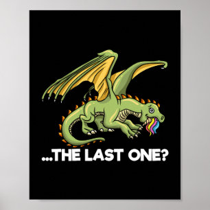 Den siste nobelnästen i Unicorn T Rex Dinos Poster