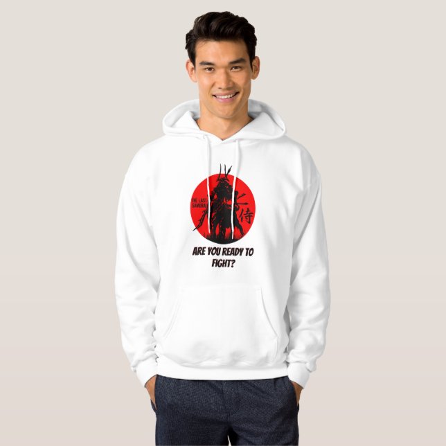 Den siste samurajkrigaren – Modig japansk samuraj  Hoodie (Hel framsida)