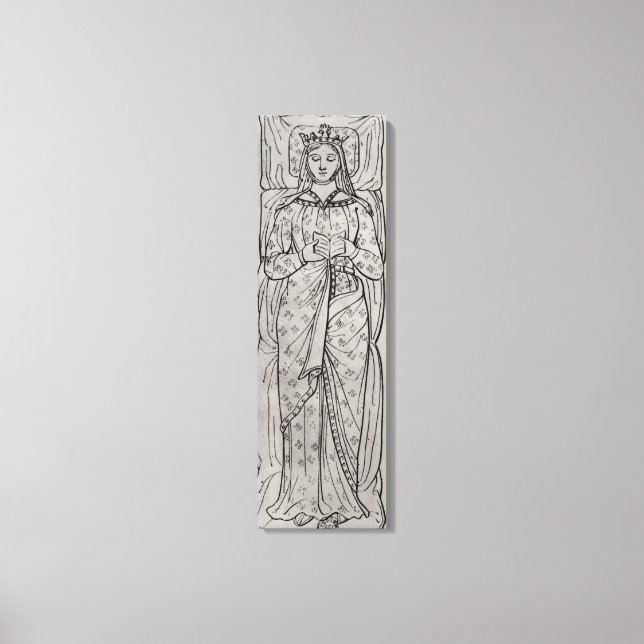 Den sittande Eleanor från Aquitaine Canvastryck (Framsida)