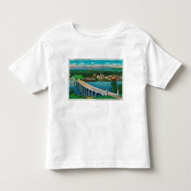 Den Siuslaw floden överbryggar i Florence, Oregon Tee Shirt (Framsida)