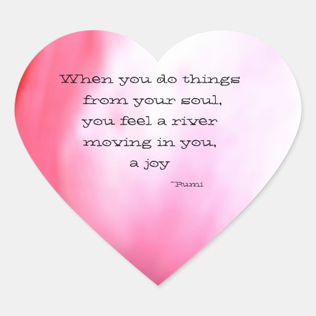 Den själsliga hjärtdekalen hjärtformat klistermärke (Framsida)