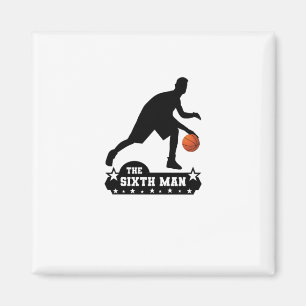 Den sjätte mannen Basketball Silhouette Magnet