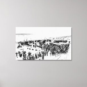 Den sjösidastranden och promenaden fotograferar 2 canvastryck