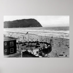 Den sjösidastranden och promenaden fotograferar poster
