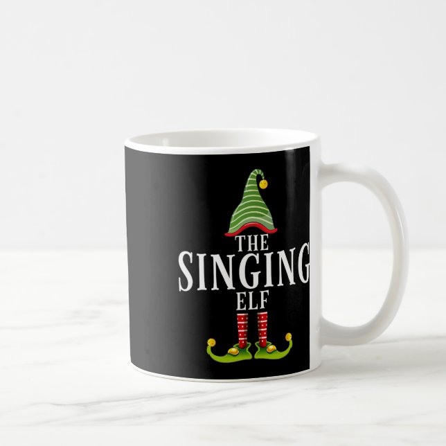 Den sjungande älvan rolig matchande pyjamas jul  kaffemugg (Höger)