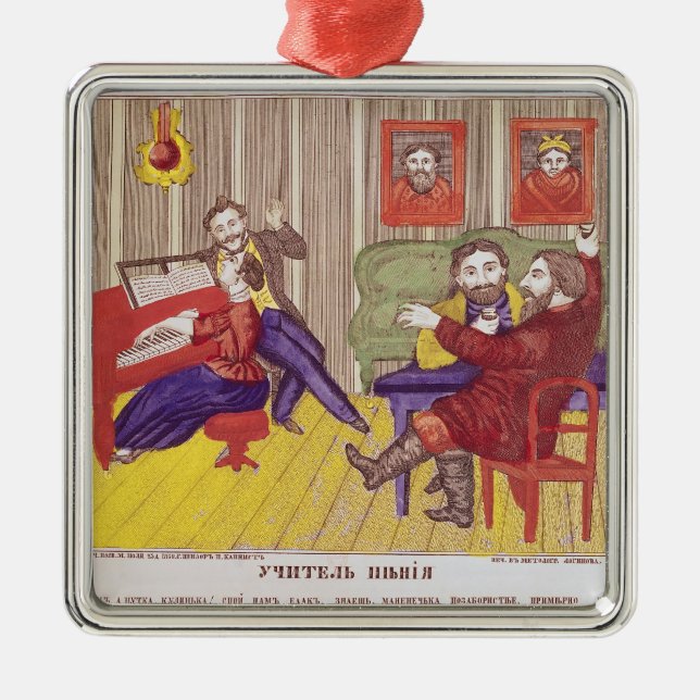 Den sjungande kursen julgransprydnad metall (Framsidan)