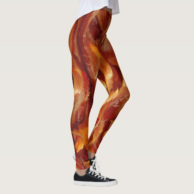 Den ska bacondamasker gör dig hungrig-för bacon! leggings (Höger)