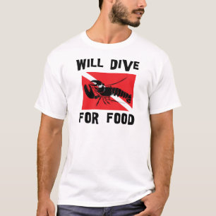 Den ska dyken för mat besegrar flagga t-shirt