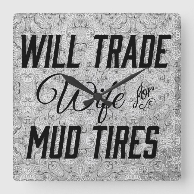 Den ska handelfrun för lera tröttar på fyrkantig klocka (Framsida)