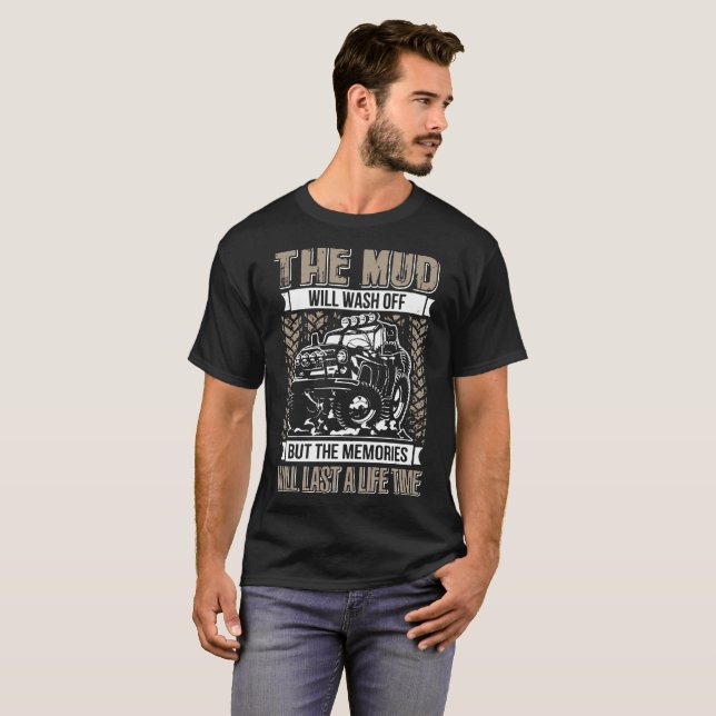 den ska leran tvättar av jeepen t shirt (Hel framsida)