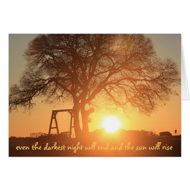 den ska mörkaste natten avslutar & solen ska hälsningskort (Framsidan Horizontal)
