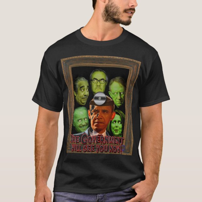 Den ska regeringen ser dig nu! t-shirt (Framsida)