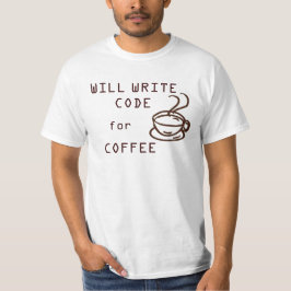 Den ska skrivan kodifierar för kaffeT-tröja T-shirt