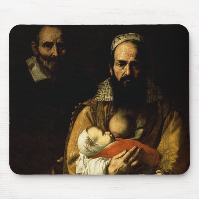 Den skäggiga kvinnan som Breastfeeding, 1631 Musmatta (Framsidan)