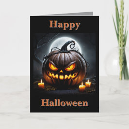 Den skallande pumpahalloween-kortet helgkort
