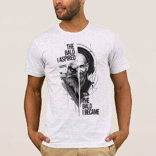 Den skalliga jag blev – Premiumgrafisk t-shirt