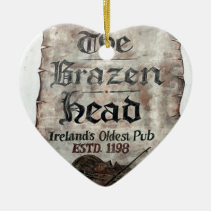 Den skamlösa Head puben, Dublin, Irland Julgransprydnad Keramik
