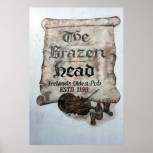 Den skamlösa Head puben, Dublin, Irland Poster