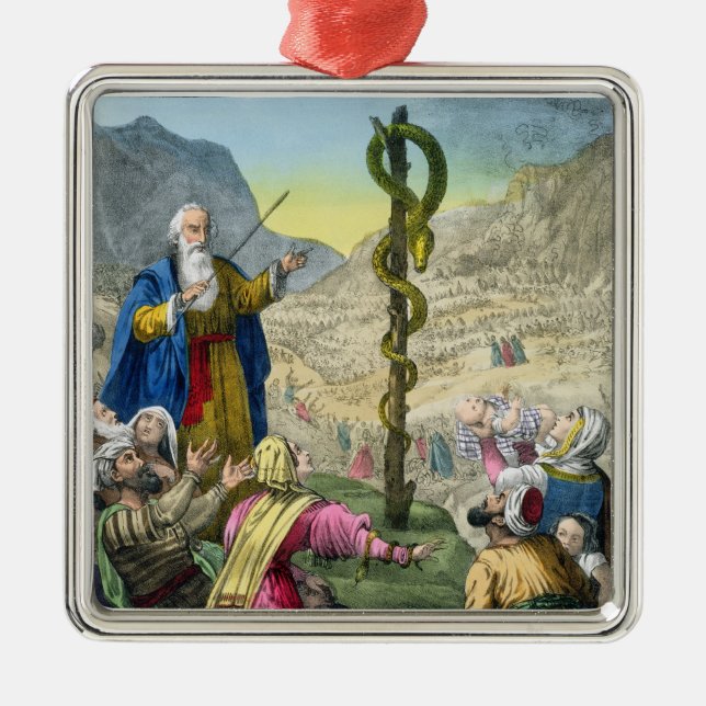 Den skamlösa ormen, från en bibel som skrivs ut av julgransprydnad metall (Framsidan)