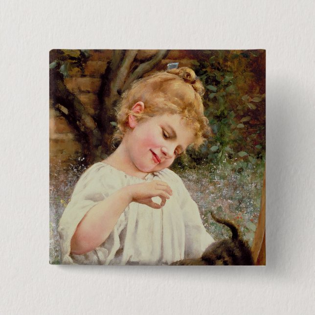 Den skämtsamma kattungen knapp (Framsida)