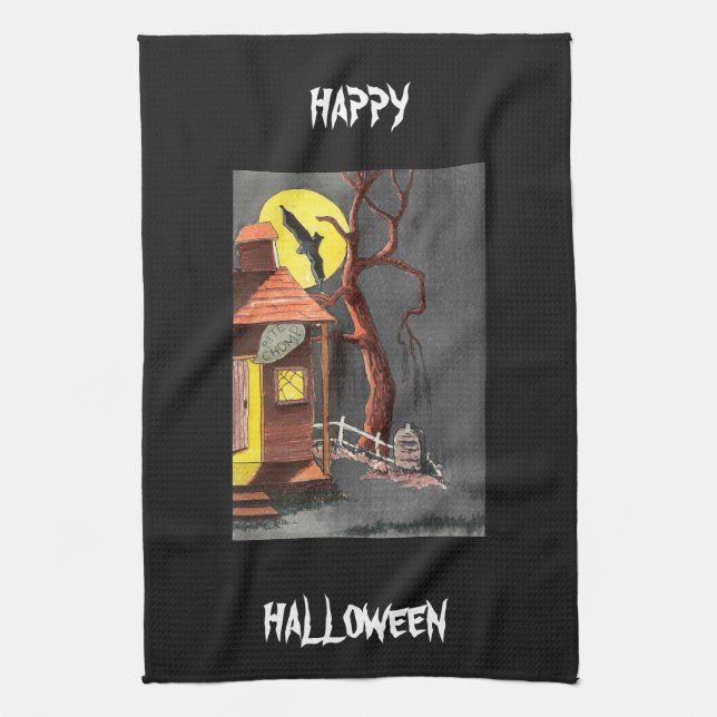 Den skandalösa Roligten Halloween Fladdermus hemsö Kökshandduk (Vertikal)