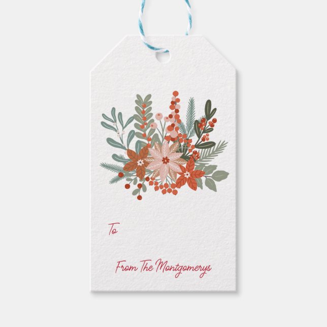 Den skandinaviska Blommigten Namn Helgdag Presentetikett (Framsidan)