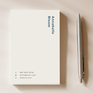 Den skandinaviska röken, blå minimalistisk enkel post-it block