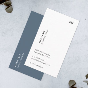 Den skandinaviska röken, blå, minimalistisk, moder visitkort