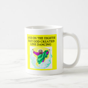 den skapade guden fodrar dans kaffemugg