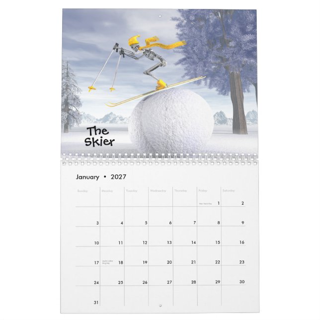 Den Skeletonians kalendern Kalender (Jan 2027)