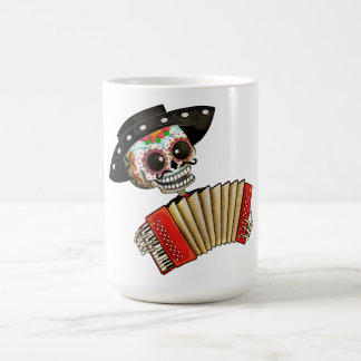 Den skelett- El-mariachien för day of the dead Kaffemugg