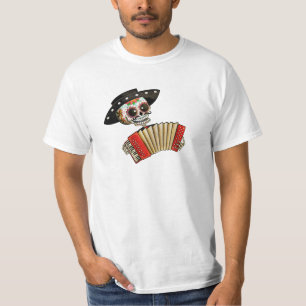 Den skelett- El-mariachien för day of the dead Tee