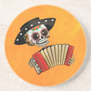 Den skelett- El-mariachien för day of the dead Underlägg