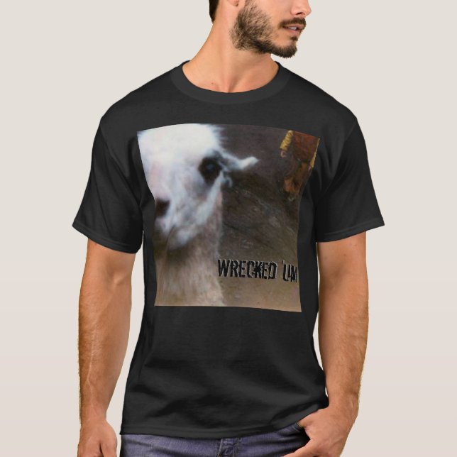 Den skeppsbrutna 'Um naturliga Llamavärlden T Shirt (Framsida)