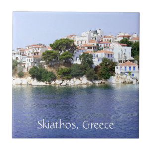 Den Skiathos ön, Grekland belägger med tegel Kakelplatta
