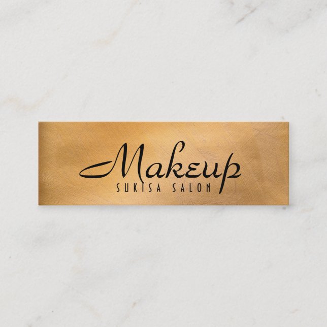 Den skina Makeupkonstnären förkopprar magra Mini Visitkort (Framsida)