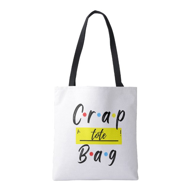 Den skitiga väskan Rolig minimalistisk tote-väska Tygkasse (The Crap Bag Funny Minimalist Tote)