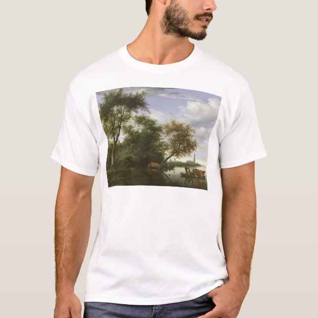 Den skogsbevuxna floden landskap t shirt (Framsida)