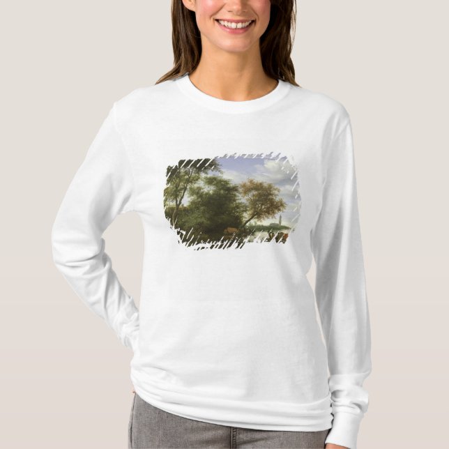 Den skogsbevuxna floden landskap tee (Framsida)