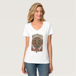Den sköna jätten: Konstnärlig elefantdesign T Shirt